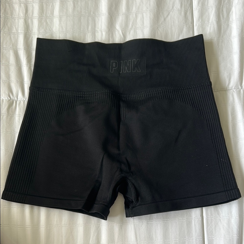 PINK Victoria's Secret Women's Black High-Waisted Shorts